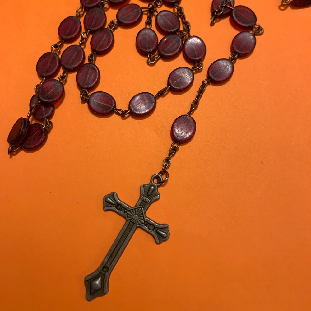 Vintage Rosary Prayer beads Religious Necklace
